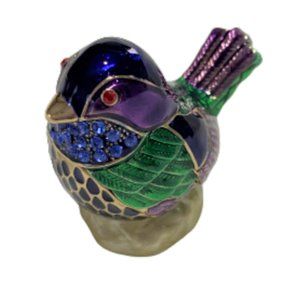 Jeweled Bird Decorative Keepsake with Compartment